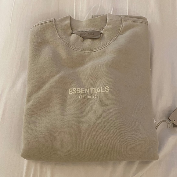 NWT Essentials (Fear of God) Relaxed Crewneck | Wheat - Picture 2 of 7